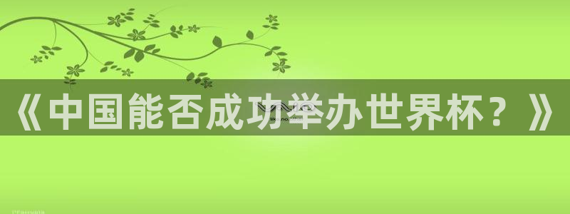 澳门世界杯直播：《中国能否成功举办世界杯？》